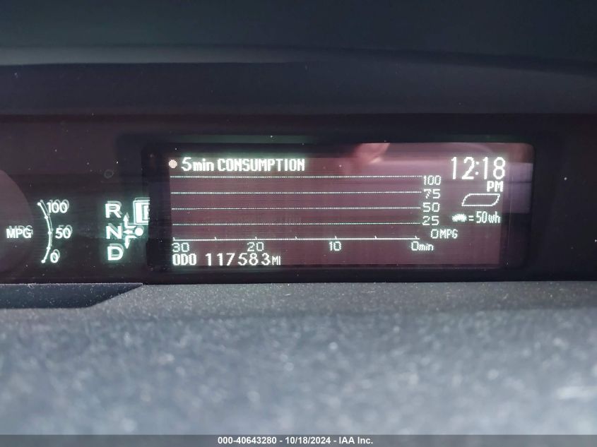 2011 Toyota Prius Two VIN: JTDKN3DU9B5366425 Lot: 40643280