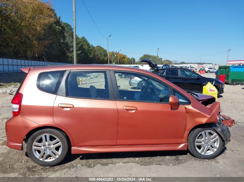 2007 Honda Fit Sport VIN: JHMGD38677S043499 Lot: 40643282