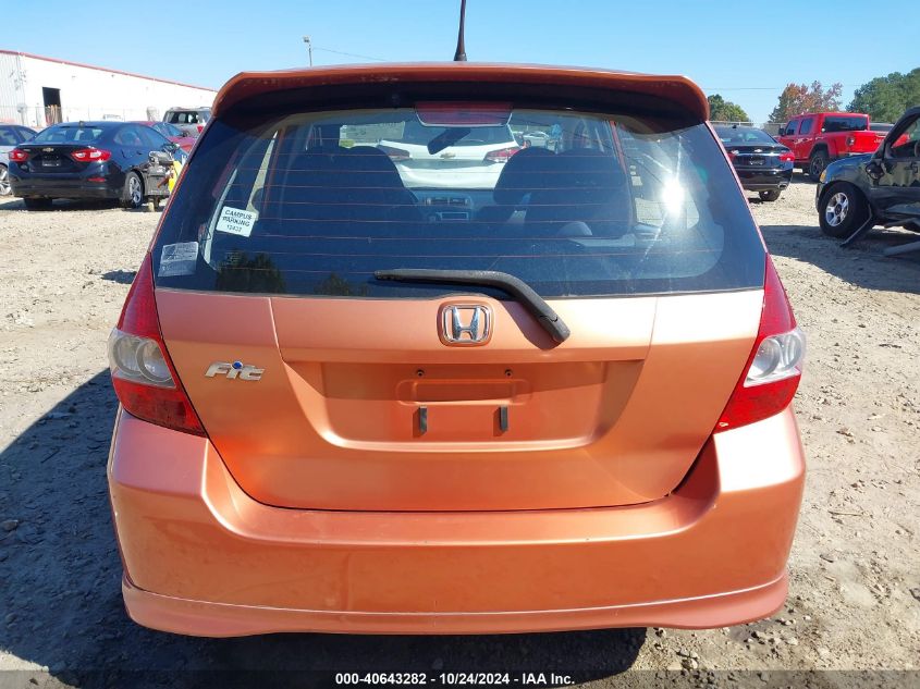 2007 Honda Fit Sport VIN: JHMGD38677S043499 Lot: 40643282