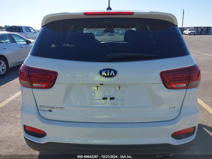 2019 Kia Sorento 3.3L Lx VIN: 5XYPG4A50KG485555 Lot: 40643297