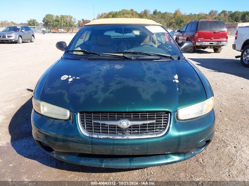 1999 Chrysler Sebring Jx VIN: 3C3EL45H1XT548951 Lot: 40643312