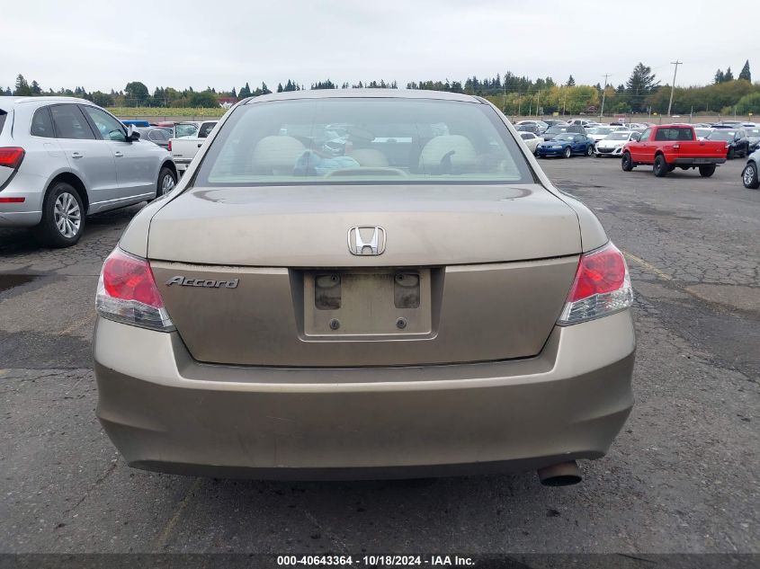 2010 Honda Accord 2.4 Lx-P VIN: 1HGCP2F40AA092450 Lot: 40643364