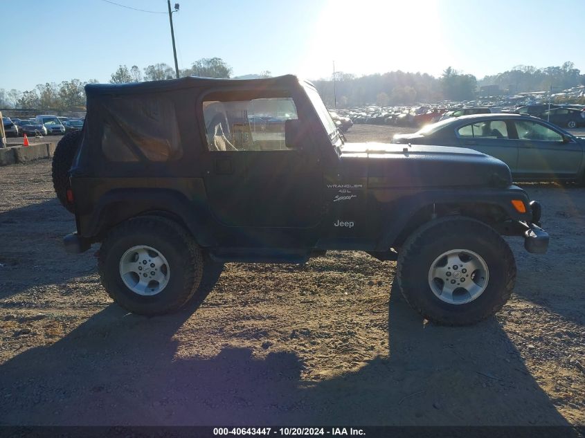 2000 Jeep Wrangler / Tj Sport VIN: 1J4FA49S9YP745457 Lot: 40643447