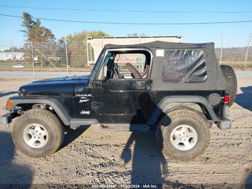 2000 Jeep Wrangler / Tj Sport VIN: 1J4FA49S9YP745457 Lot: 40643447