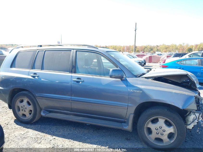 2004 Toyota Highlander Limited V6 VIN: JTEEP21A140037886 Lot: 40643567