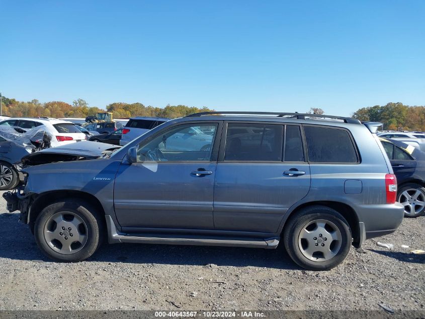 2004 Toyota Highlander Limited V6 VIN: JTEEP21A140037886 Lot: 40643567