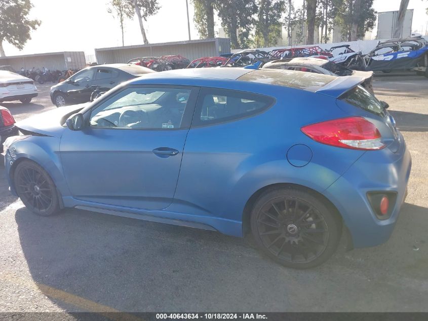 2016 Hyundai Veloster Turbo Rally Edition VIN: KMHTC6AE8GU252658 Lot: 40643634