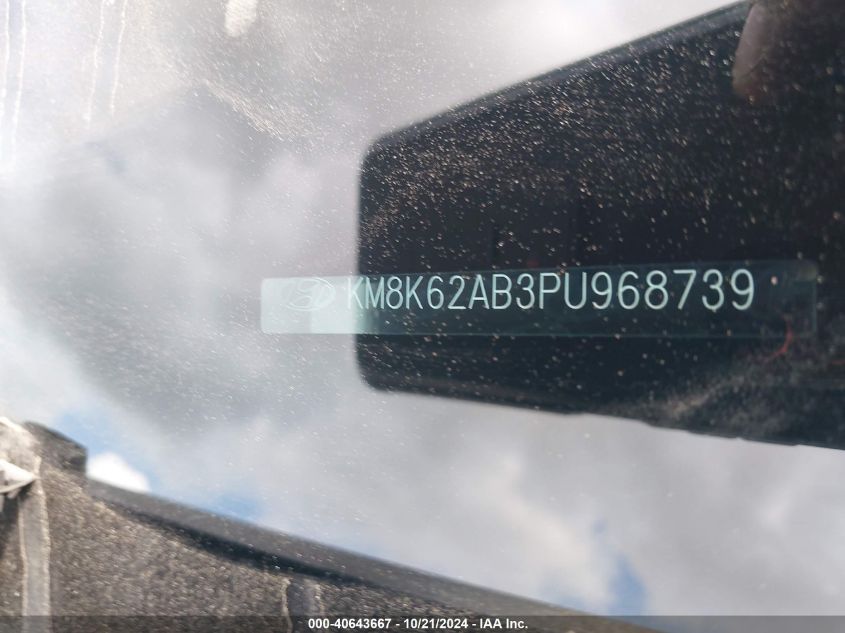 VIN KM8K62AB3PU968739 2023 HYUNDAI KONA SEL