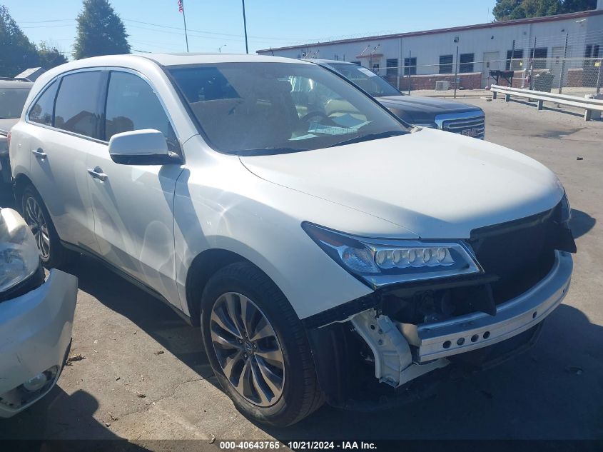 2014 Acura Mdx Technology Package VIN: 5FRYD3H44EB020968 Lot: 40643765