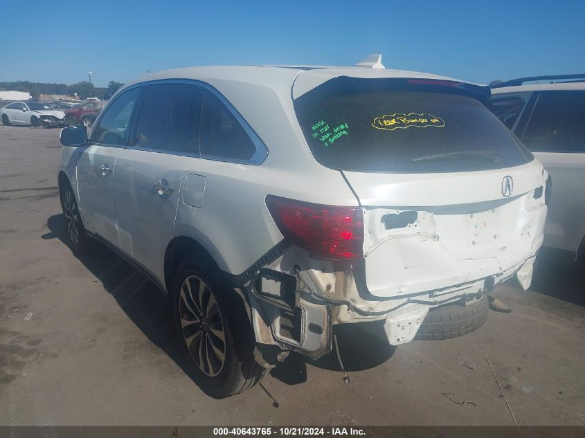 2014 Acura Mdx Technology Package VIN: 5FRYD3H44EB020968 Lot: 40643765