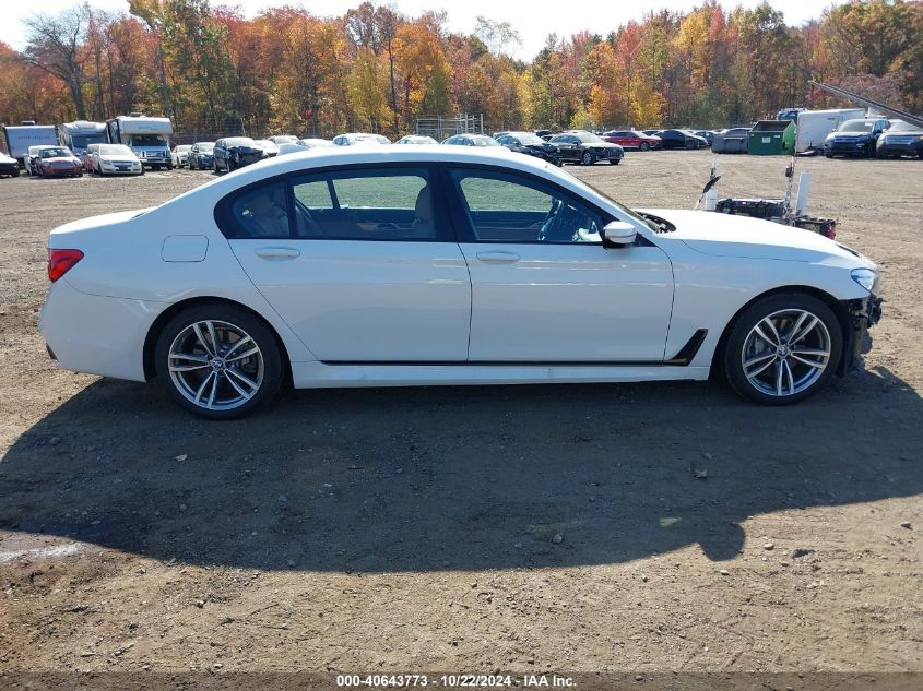 2019 BMW 740I xDrive VIN: WBA7E4C50KGV28496 Lot: 40643773