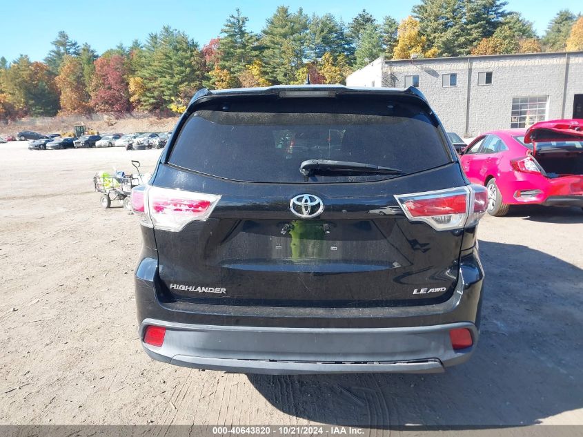 2016 Toyota Highlander Le Plus V6 VIN: 5TDBKRFH7GS320847 Lot: 40643820