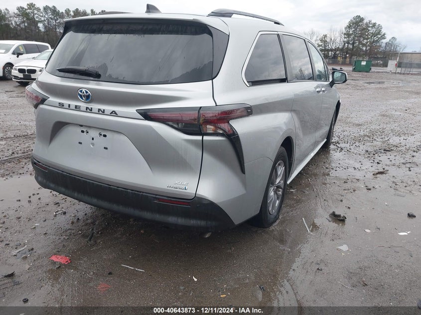 Vin: 5tdjrkec4rs182207, lot: 41133018, toyota sienna xle 20244
