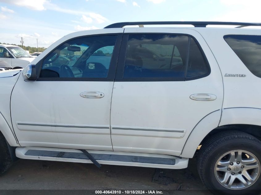 2007 Toyota Sequoia Limited V8 VIN: 5TDZT38AX7S285987 Lot: 40643910