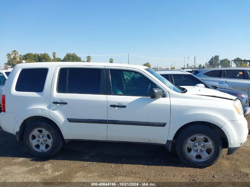 2014 Honda Pilot Lx VIN: 5FNYF4H23EB041830 Lot: 40644166