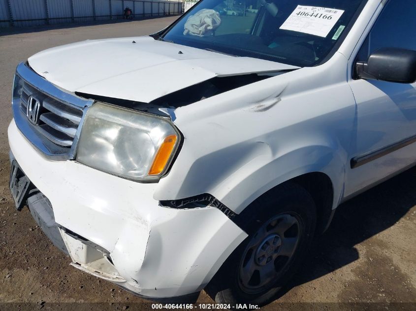 2014 Honda Pilot Lx VIN: 5FNYF4H23EB041830 Lot: 40644166