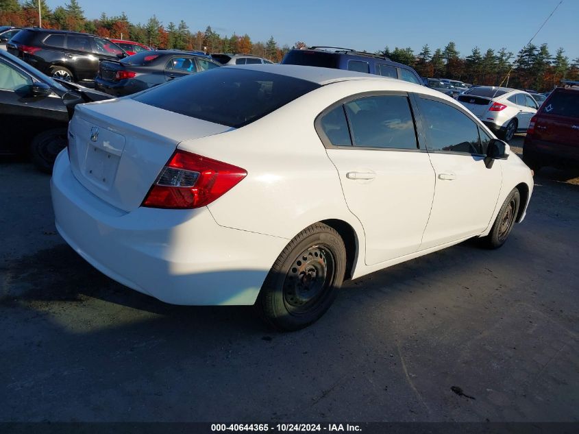 2012 Honda Civic Sdn Lx VIN: 2HGFB2F51CH587507 Lot: 40644365