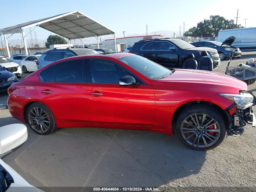 2021 Infiniti Q50 Red Sport 400 VIN: JN1FV7DP0MM850028 Lot: 40644604