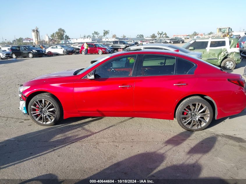 2021 Infiniti Q50 Red Sport 400 VIN: JN1FV7DP0MM850028 Lot: 40644604