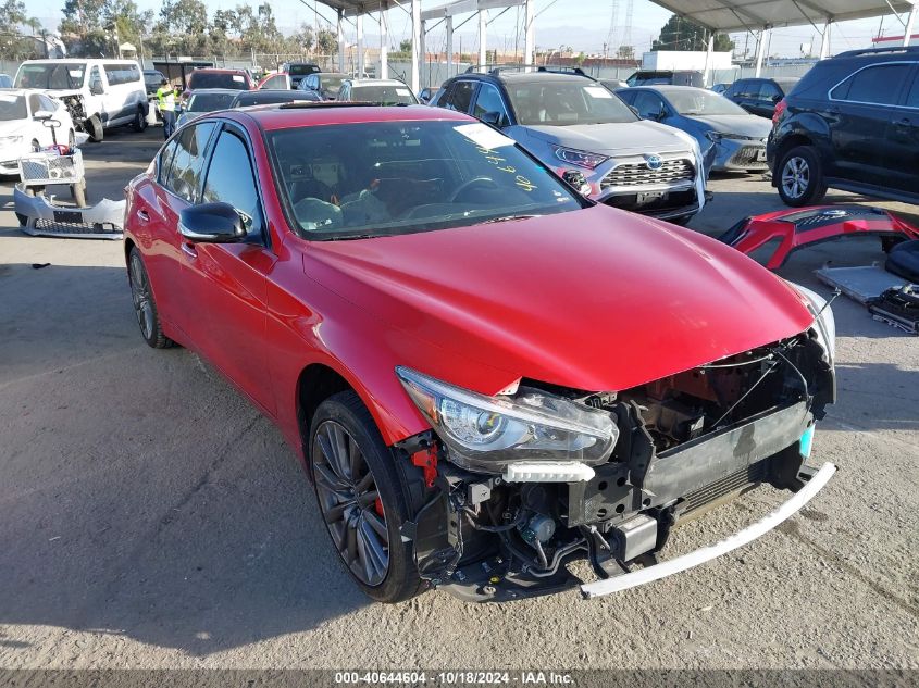 2021 Infiniti Q50 Red Sport 400 VIN: JN1FV7DP0MM850028 Lot: 40644604