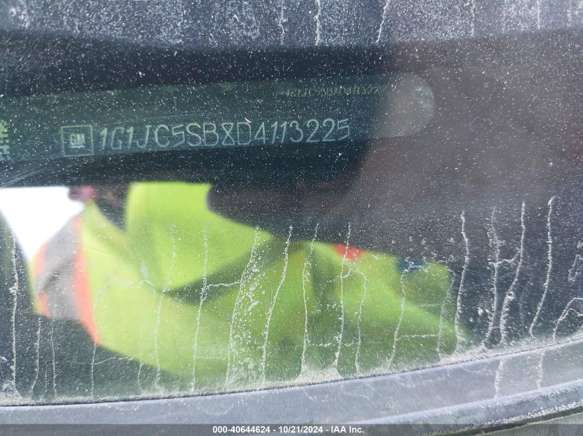 2013 Chevrolet Sonic Lt Auto VIN: 1G1JC5SB8D4113225 Lot: 40644624