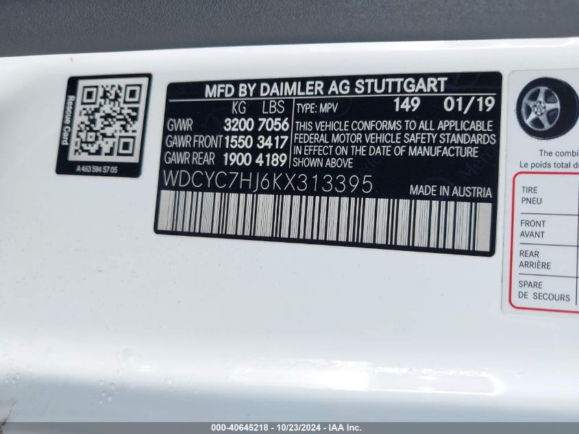 VIN WDCYC7HJ6KX313395 2019 Mercedes-Benz AMG G 63,... no.9