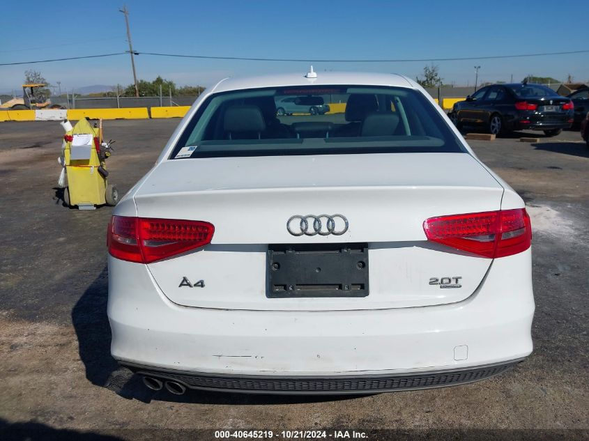 2015 Audi A4 2.0T Premium VIN: WAUBFAFL5FN004665 Lot: 40645219