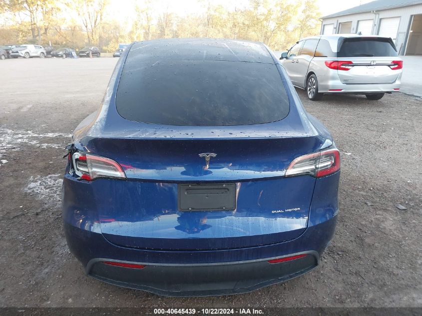 2024 Tesla Model Y Long Range Dual Motor All-Wheel Drive VIN: 7SAYGDEE6RF025741 Lot: 40645439