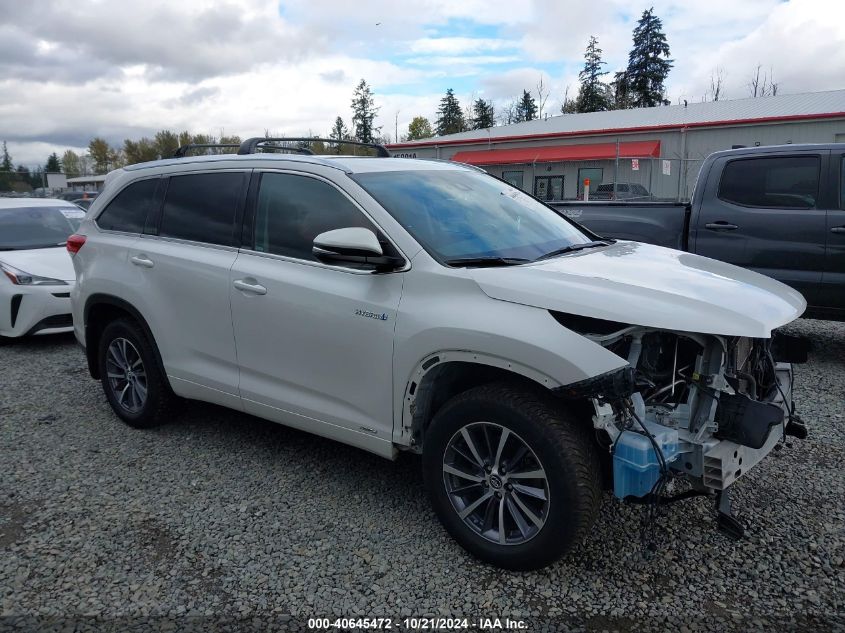 2018 Toyota Highlander Hybrid Xle VIN: 5TDJGRFH7JS041516 Lot: 40645472