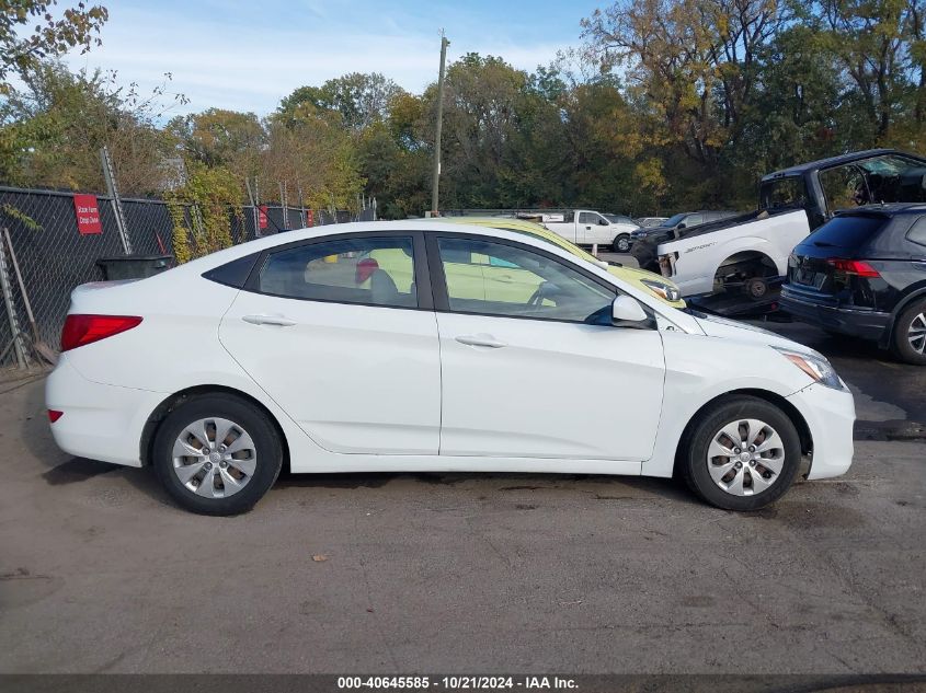 2016 Hyundai Accent Se VIN: KMHCT4AE8GU076845 Lot: 40645585