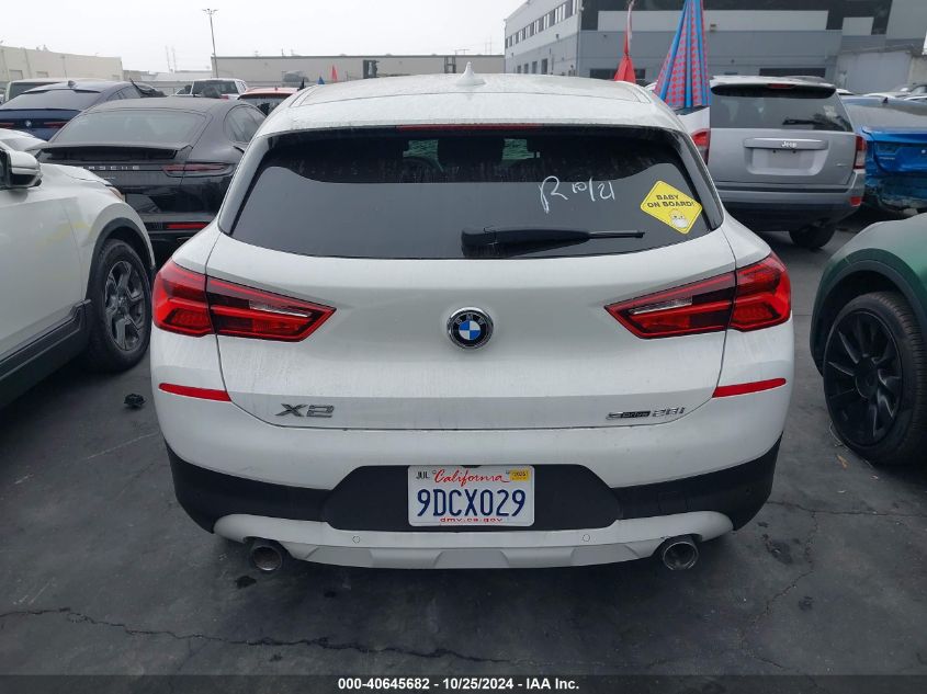 2019 BMW X2 Sdrive28I VIN: WBXYJ3C53K5N62959 Lot: 40645682