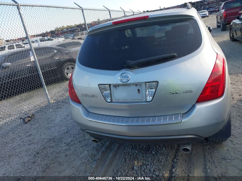 2003 Nissan Murano Sl VIN: 3N8AZ08W33W205188 Lot: 40645736