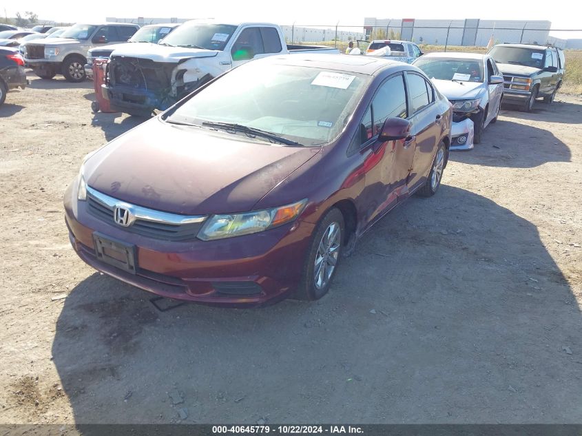 2012 Honda Civic Ex VIN: 2HGFB2F83CH592539 Lot: 40645779