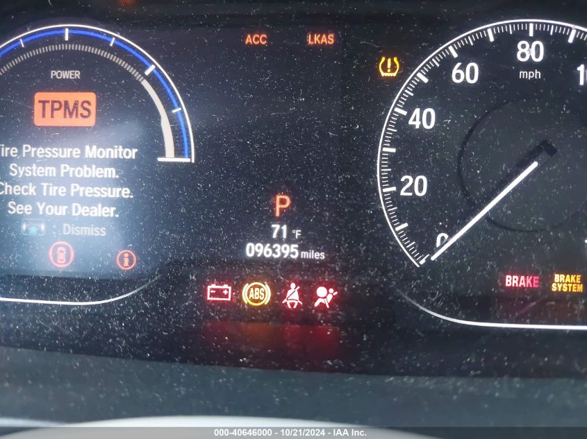 2019 Honda Insight Touring VIN: 19XZE4F9XKE007828 Lot: 40646000