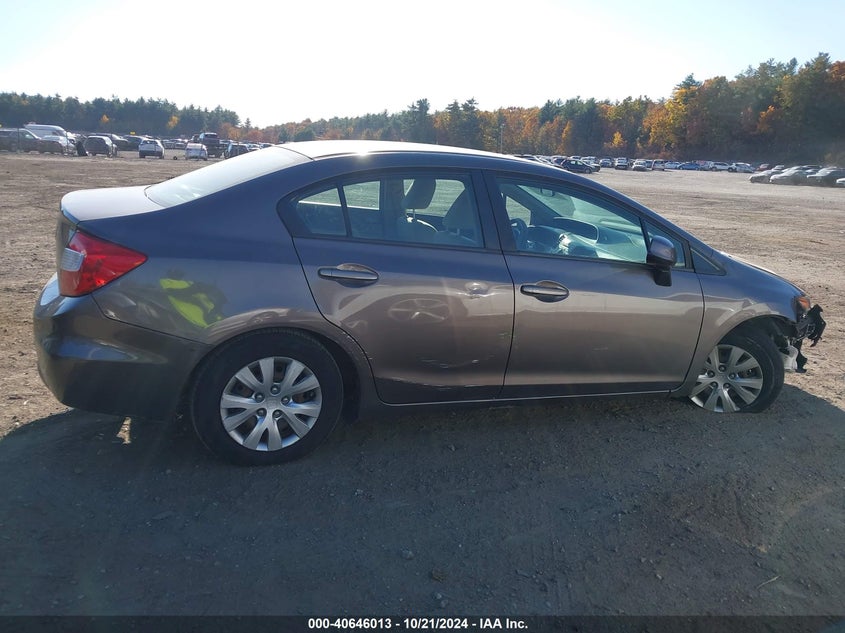 2012 Honda Civic Sdn Lx VIN: 2HGFB2F52CH529468 Lot: 40646013