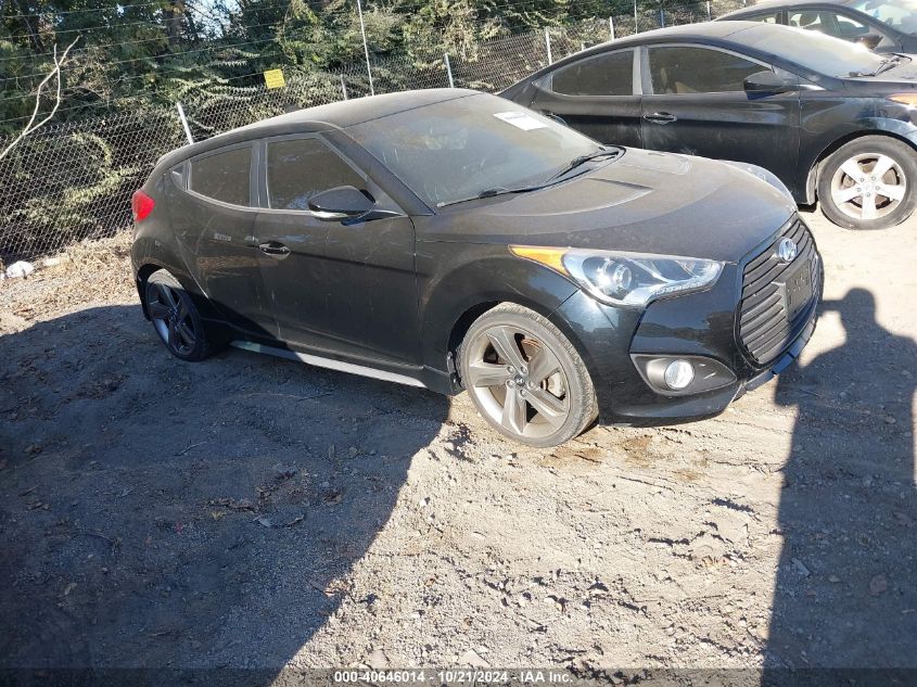 2013 HYUNDAI VELOSTER TURBO W/BLACK - KMHTC6AE6DU140694