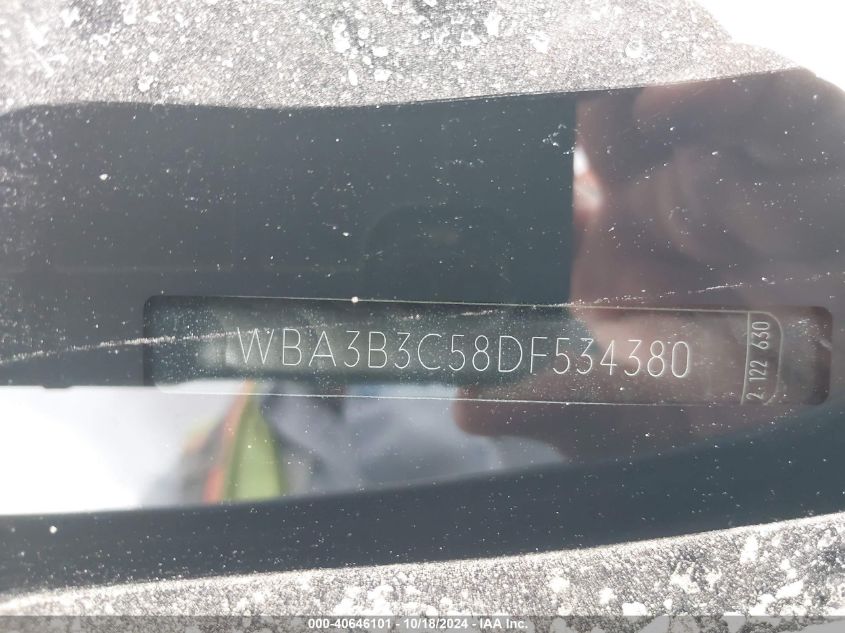 2013 BMW 328I xDrive VIN: WBA3B3C58DF534380 Lot: 40646101