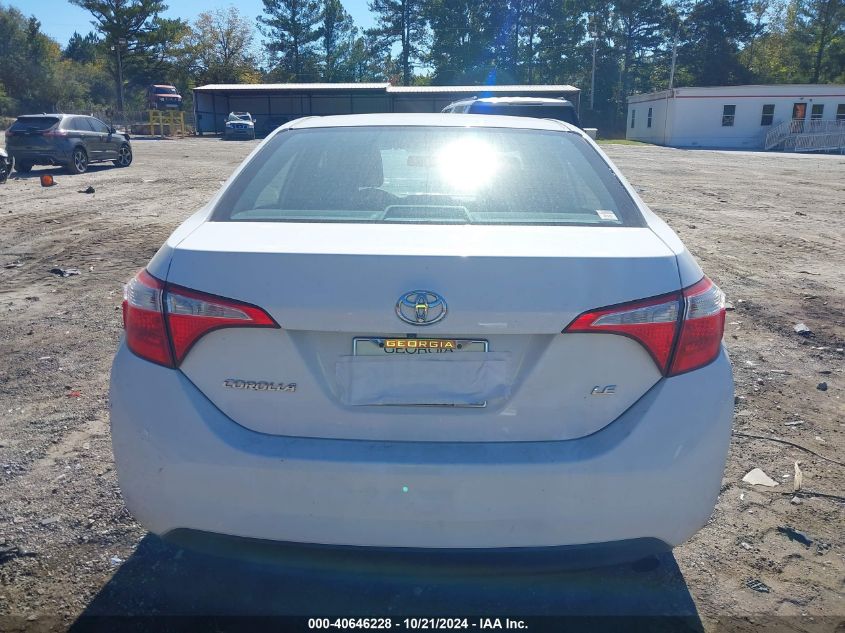 2015 Toyota Corolla Le VIN: 5YFBURHE3FP303502 Lot: 40646228