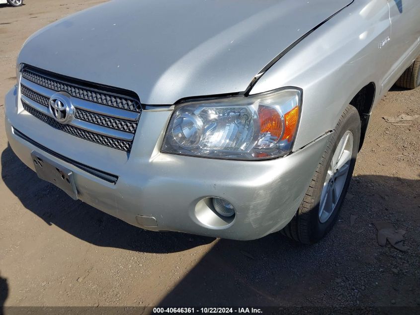 2006 Toyota Highlander Hybrid Limited V6 VIN: JTEEW21A060011382 Lot: 40646361