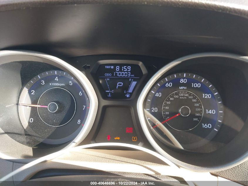 2012 Hyundai Elantra Gls (Ulsan Plant) VIN: KMHDH4AE7CU252252 Lot: 40646696