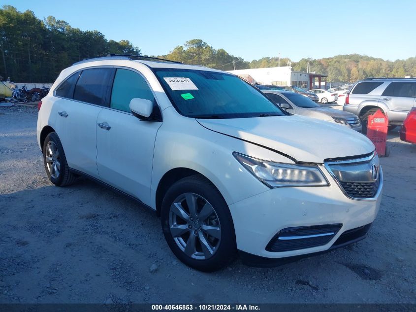 2014 Acura Mdx Advance VIN: 5FRYD3H82EB012953 Lot: 40646853