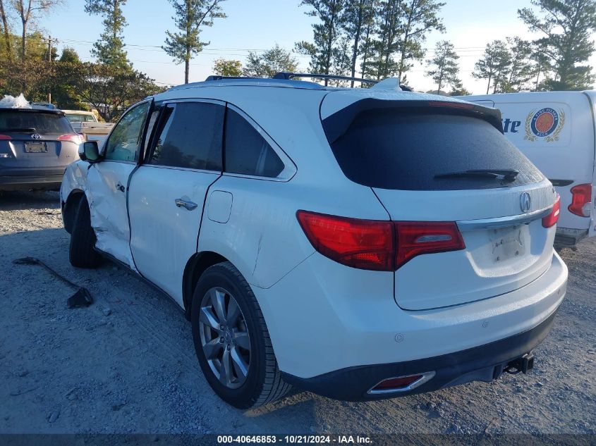 2014 Acura Mdx Advance VIN: 5FRYD3H82EB012953 Lot: 40646853