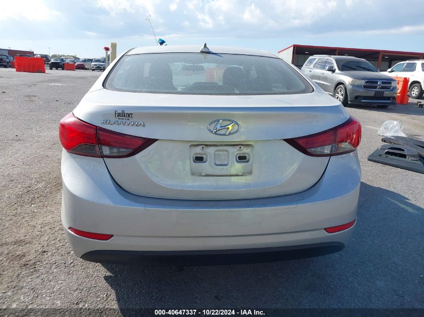 2016 Hyundai Elantra Se VIN: 5NPDH4AEXGH734072 Lot: 40647337