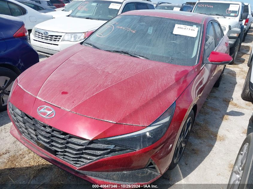 VIN KMHLN4AJ1MU006641 2021 HYUNDAI ELANTRA HYBRID no.2