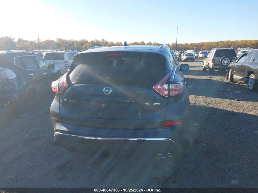 2017 Nissan Murano Sl VIN: 5N1AZ2MH8HN124789 Lot: 40647356