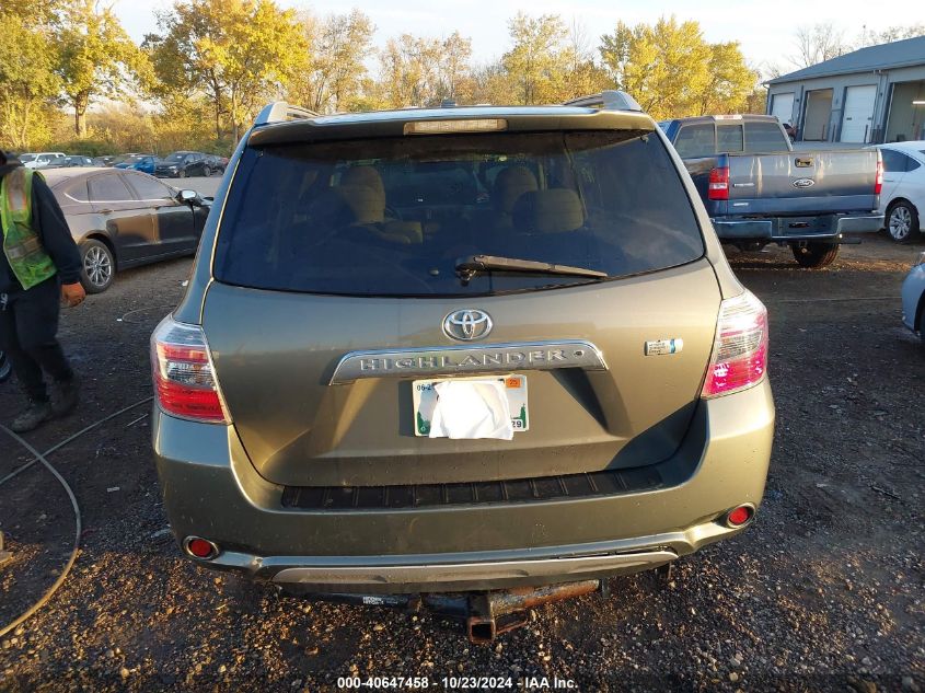 2010 Toyota Highlander Hybrid VIN: JTEBW3EH8A2045891 Lot: 40647458