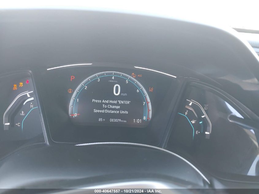 2019 Honda Civic Lx VIN: 19XFC2F69KE037938 Lot: 40647557