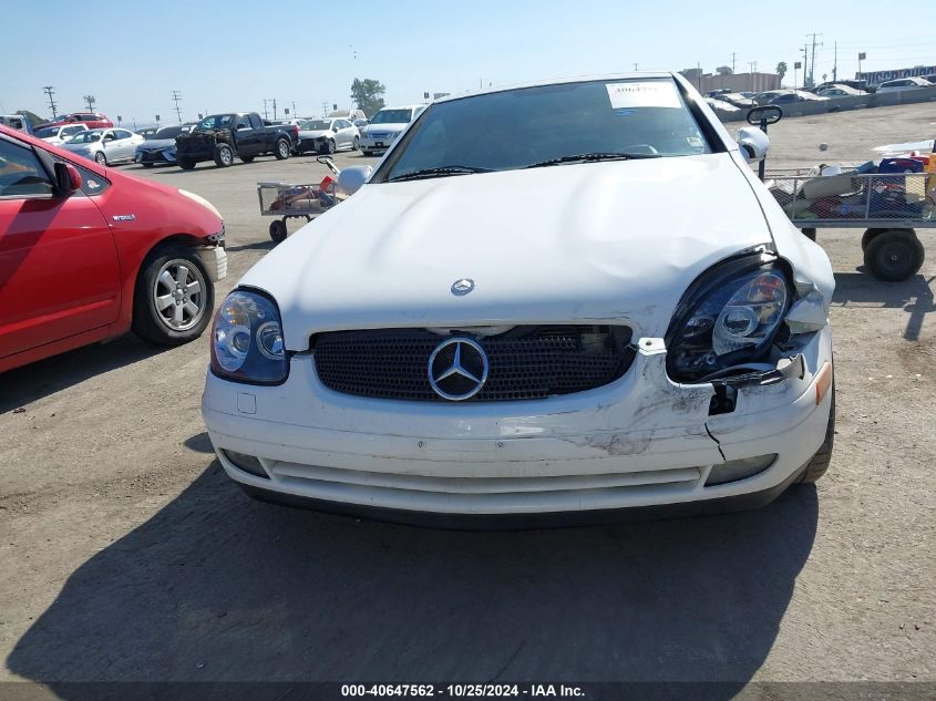 1999 Mercedes-Benz Slk 230 Kompressor VIN: WDBKK47F9XF142406 Lot: 40647562