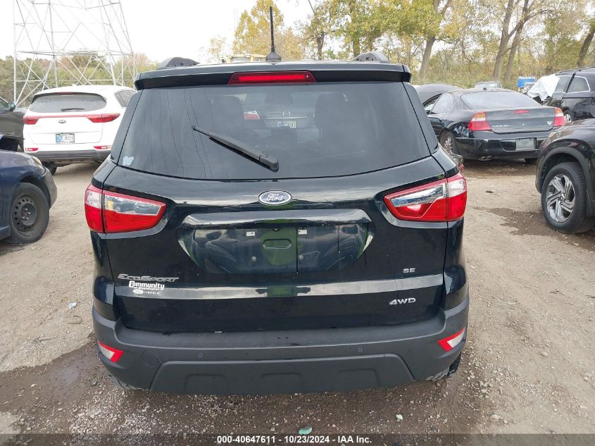 2020 Ford Ecosport Se VIN: MAJ6S3GL9LC319718 Lot: 40647611