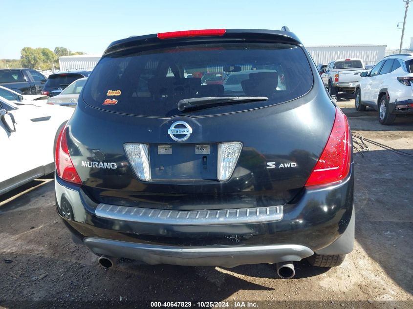 2007 Nissan Murano S VIN: JN8AZ08W87W601476 Lot: 40647829